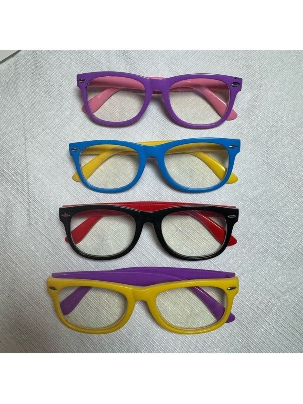 Blue Light Colorful Kids Sunglasses Set of 4 Unisex
